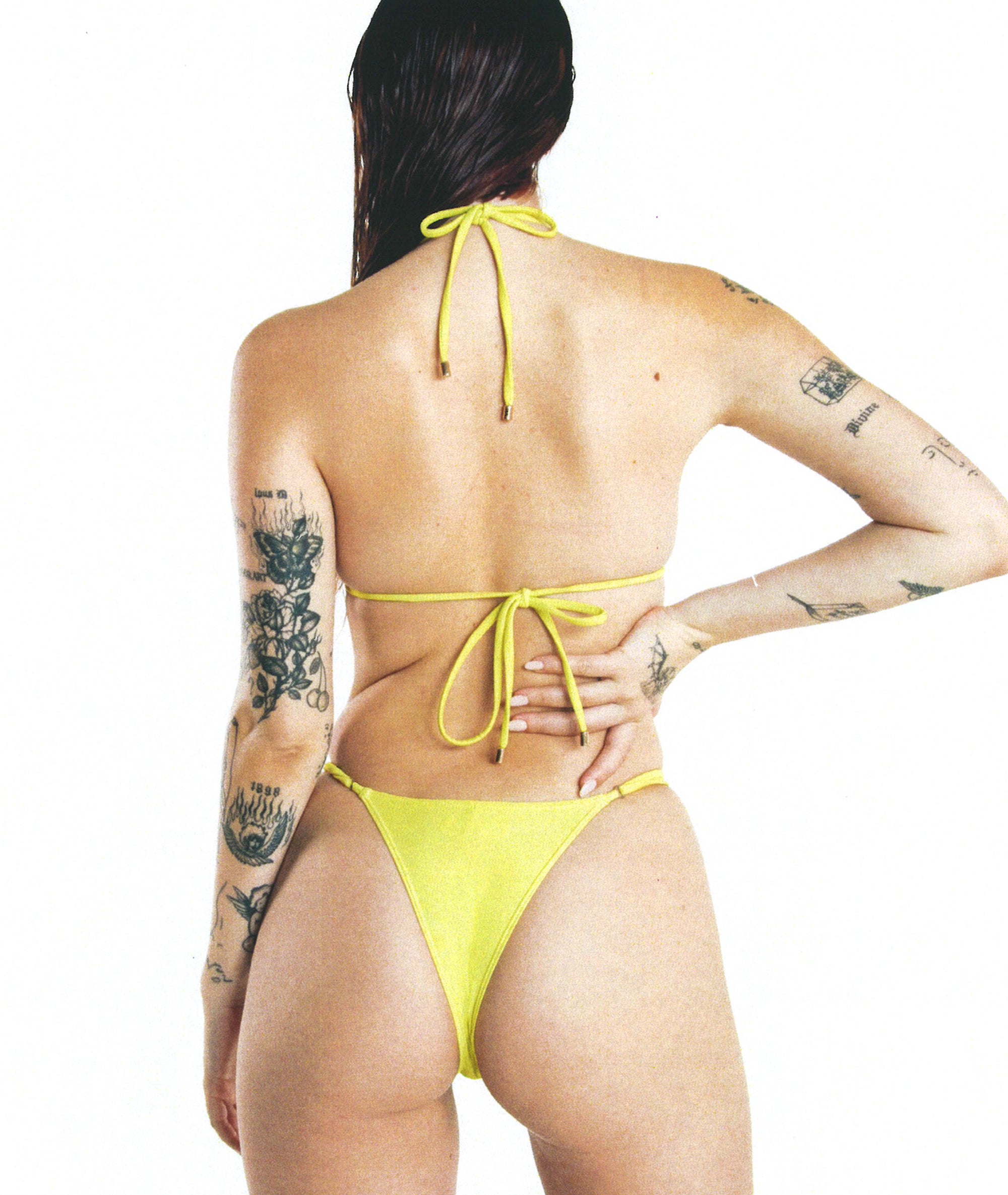 Yellow Bikini Top Back S