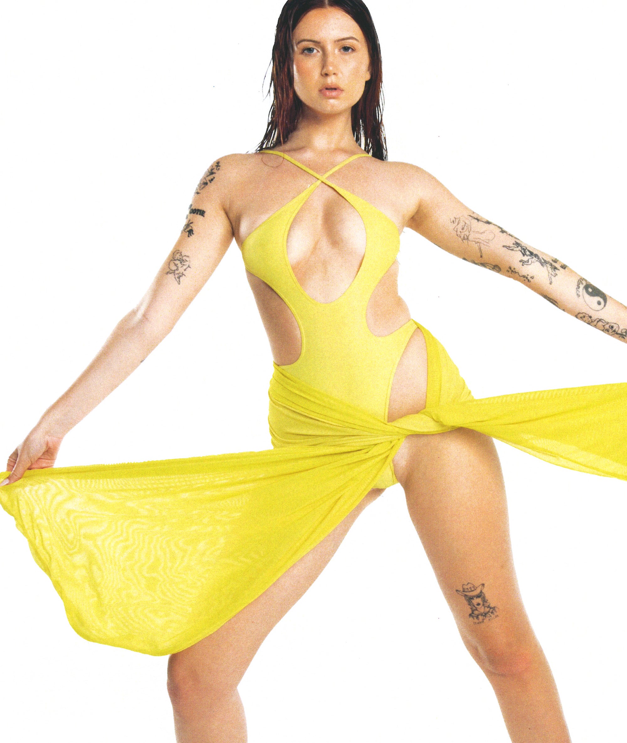 August Yellow One-Piece Front