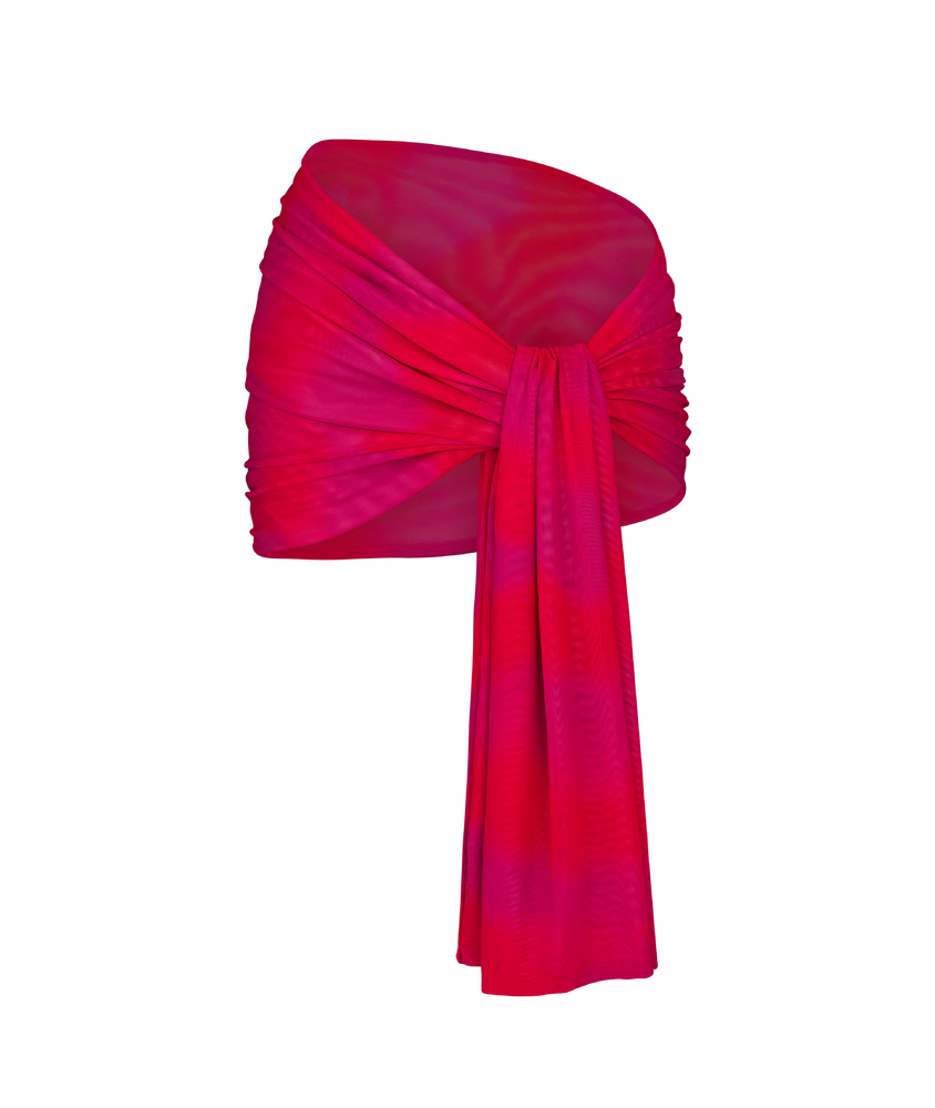 Kylie Swim Red/Pink Ombre Sarong.